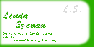 linda szeman business card